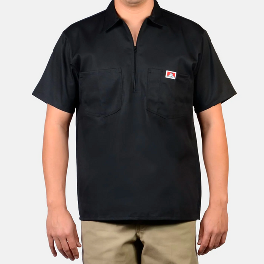Ben Davis 1/2 Zip Shirt Short Sleeve Solid|1890
